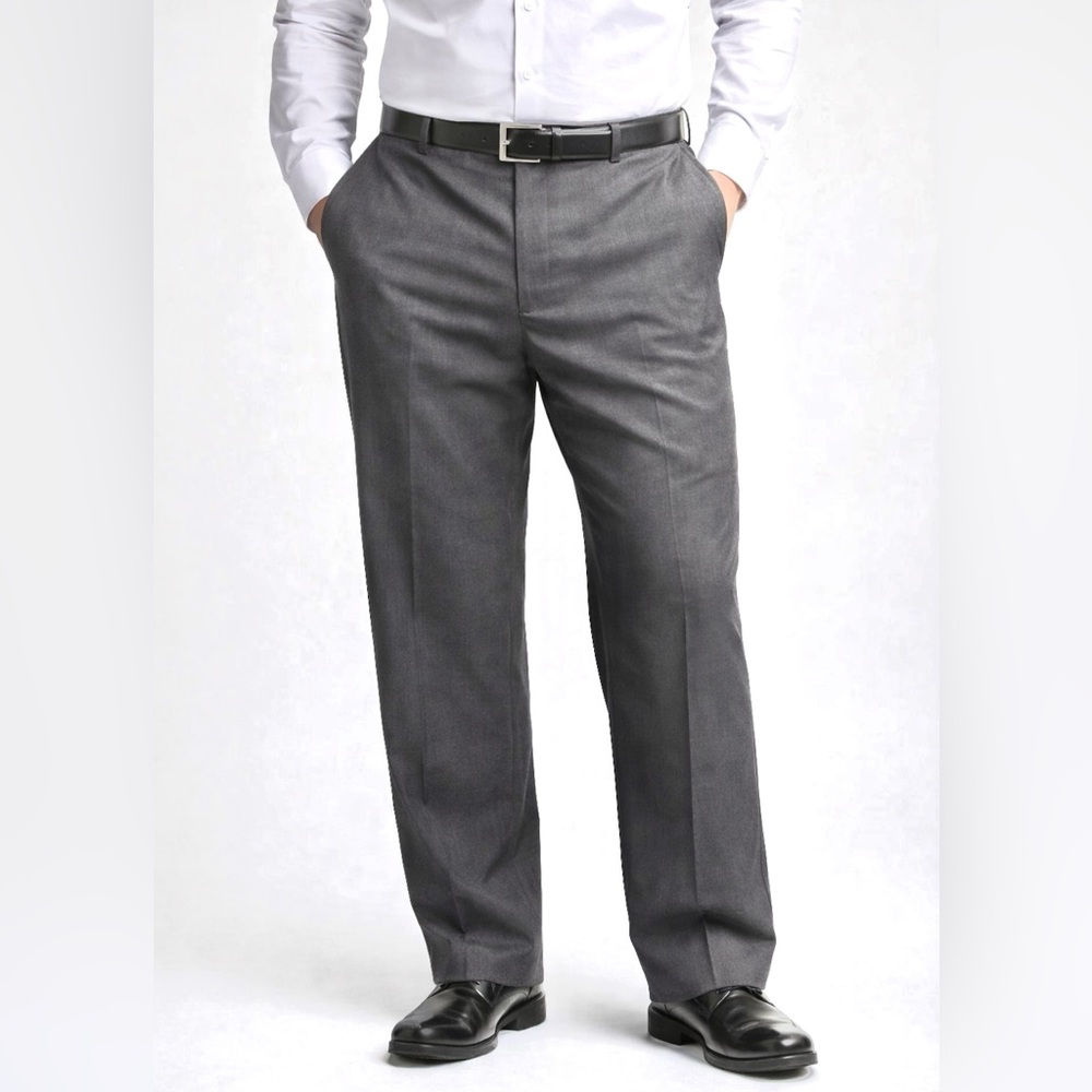 J.M. Haggar Gray Dress Pants Suit Trousers Classic Fit  size 44” x 32”